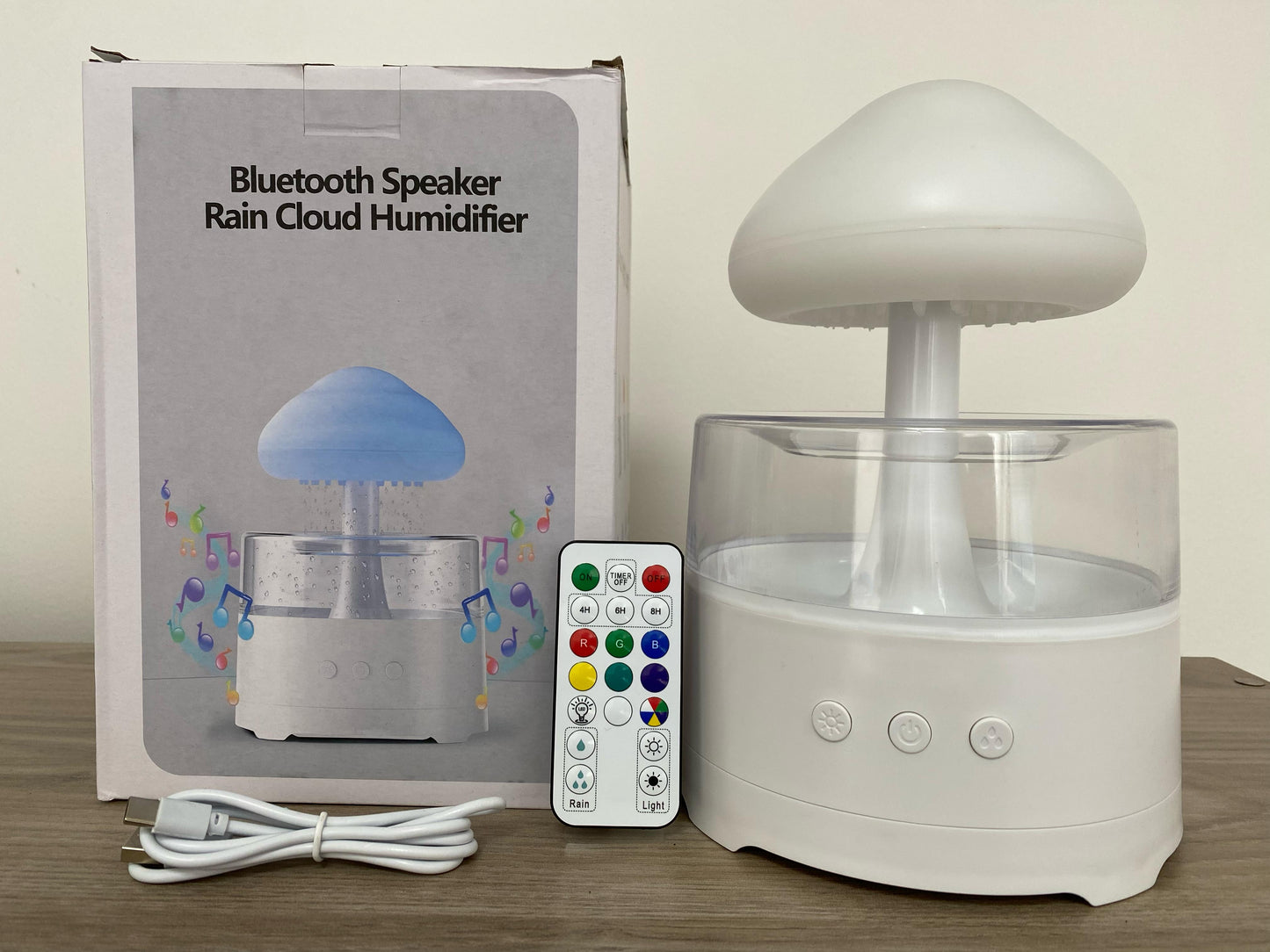 Humidificador Parlante Nube y Lluvia: Relajación, Aromaterapia y Música
