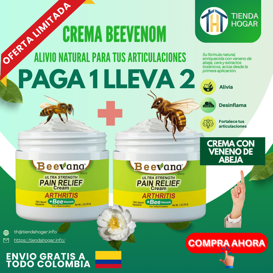 Crema Beevenom: Alivio Natural para Tus Articulaciones - ¡Llévate 2 por el Precio de 1!