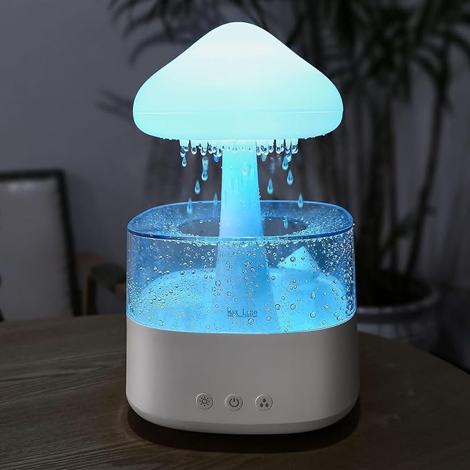 Humidificador Parlante Nube y Lluvia: Relajación, Aromaterapia y Música